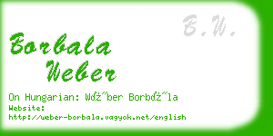 borbala weber business card